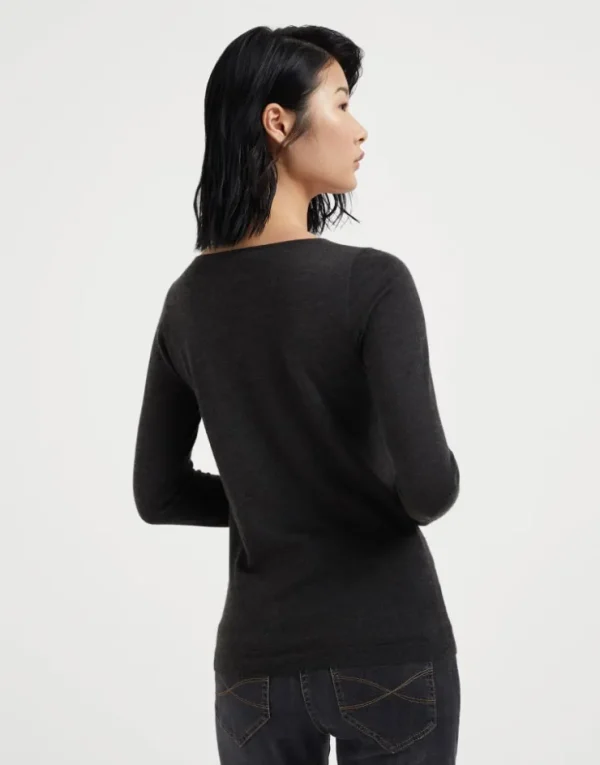 Brunello Cucinelli Leichter Pullover aus Kaschmir und Seide | Damen Strickwaren