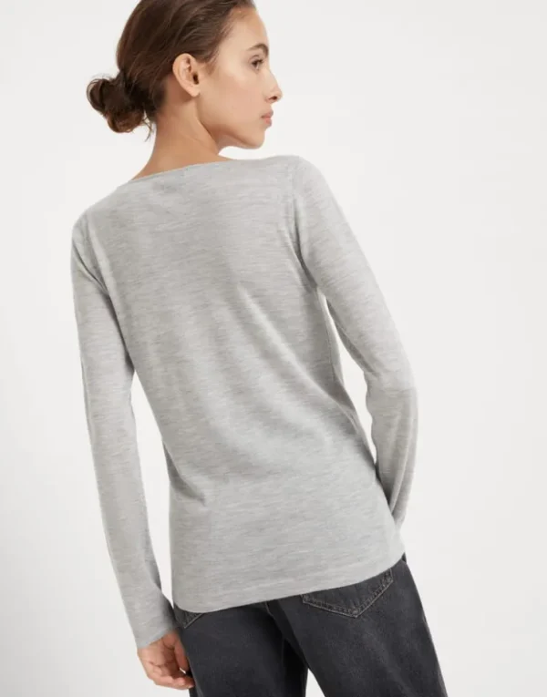 Brunello Cucinelli Leichter Pullover aus Kaschmir und Seide | Damen Strickwaren