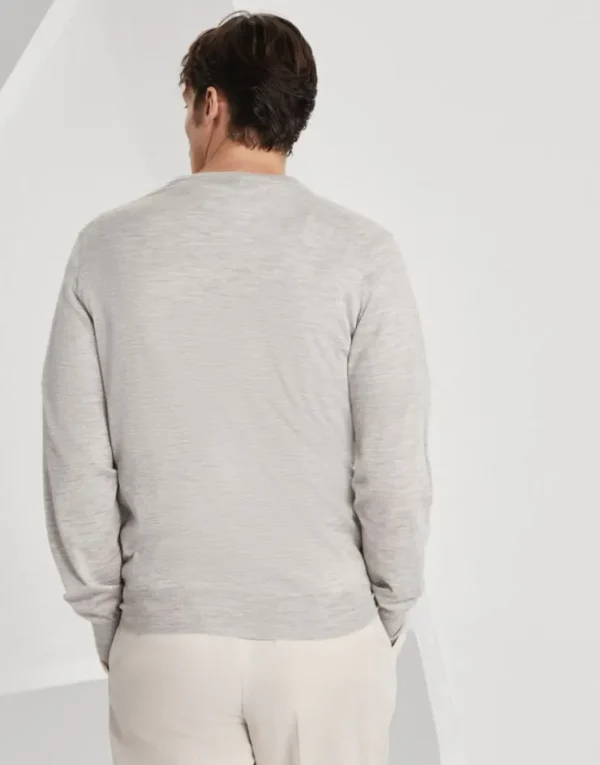 Brunello Cucinelli Leichter Pullover aus Kaschmir und Seide | Herren Strickwaren