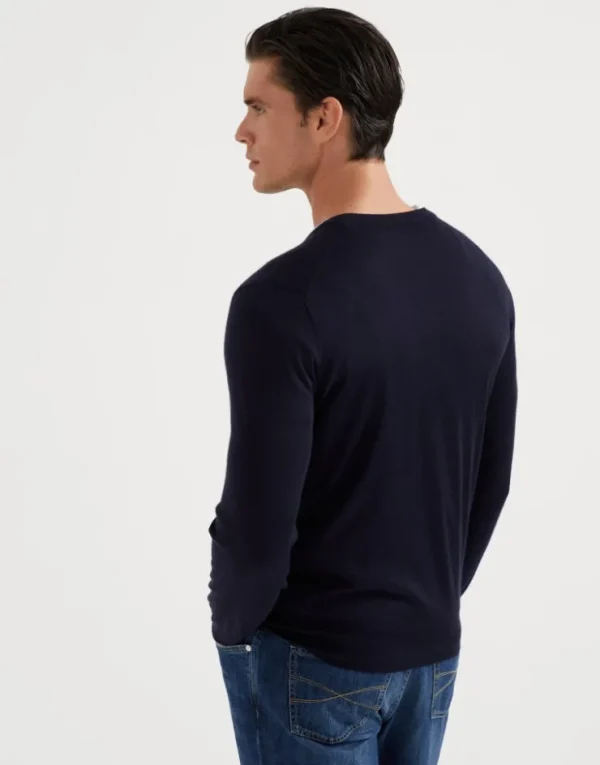 Brunello Cucinelli Leichter Pullover aus Kaschmir und Seide | Herren Strickwaren