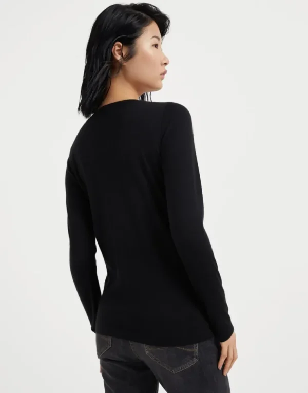 Brunello Cucinelli Leichter Pullover aus Kaschmir und Seide | Damen Strickwaren