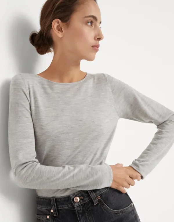 Brunello Cucinelli Leichter Pullover aus Kaschmir und Seide | Damen Strickwaren