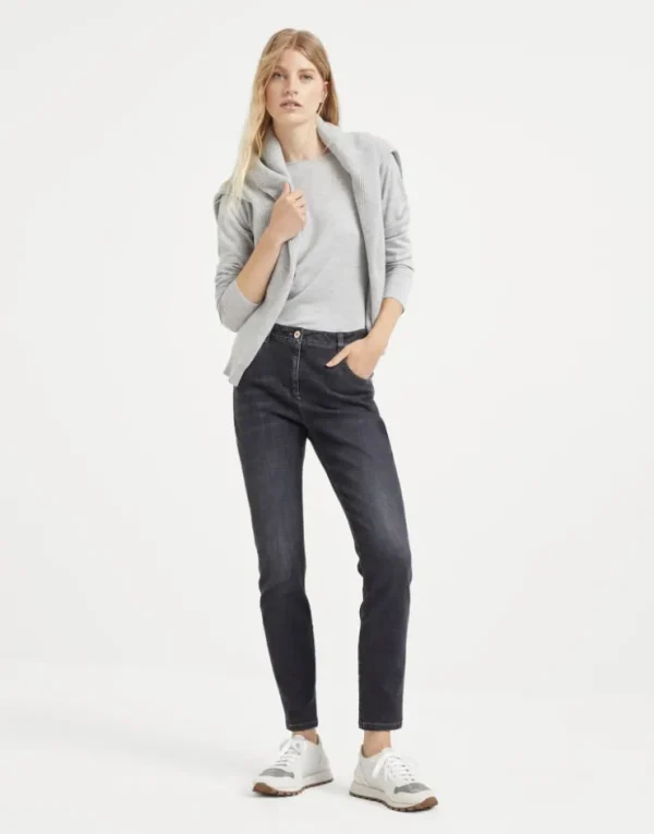 Brunello Cucinelli Leichter Pullover aus Kaschmir und „Sparkling“-Seide | Damen Strickwaren