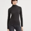 Brunello Cucinelli Leichter Rollkragenpullover aus Kaschmir und Seide | Damen Strickwaren