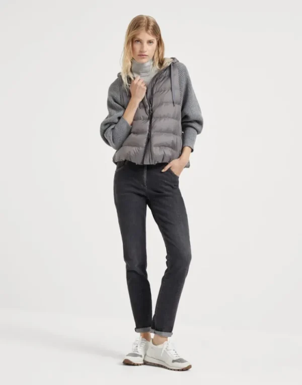 Brunello Cucinelli Leichter Rollkragenpullover aus Kaschmir und Sparkling-Seide | Damen Strickwaren