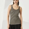 Brunello Cucinelli Leichtes gestreiftes Stricktop aus Kaschmir und Sparkling-Seide | Damen Strickwaren