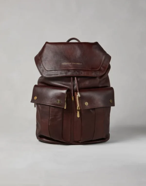 Brunello Cucinelli Leisure-Rucksack aus Kalbsleder | Herren Taschen