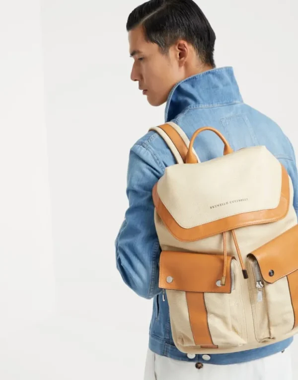 Brunello Cucinelli Leisure-Rucksack aus Rindsleder | Herren Taschen