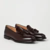 Brunello Cucinelli Loafers aus Antik-Kalbsleder mit Quasten | Herren Mokassins