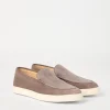 Brunello Cucinelli Loafers aus Veloursleder in Fischgrat-Optik | Herren Mokassins