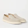 Brunello Cucinelli Loafers aus Veloursleder in Fischgrat-Optik | Herren Mokassins