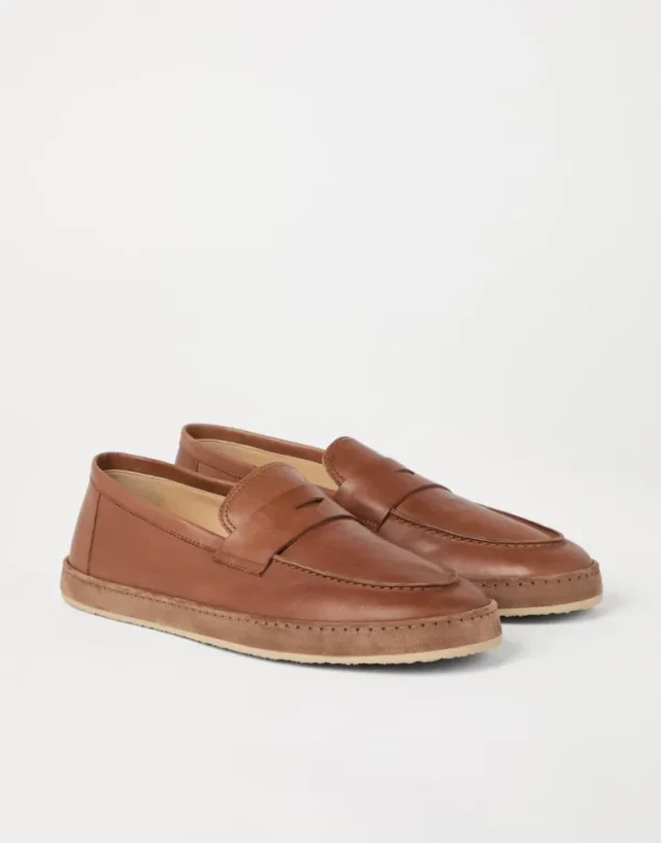 Brunello Cucinelli Loafer-Sneakers aus Soft-Kalbsleder | Herren Mokassins