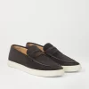 Brunello Cucinelli Loafer-Sneakers aus Veloursleder mit Sohle aus Latex | Herren Mokassins