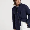 Brunello Cucinelli Mantel aus leichtem Biber in Kaschmir und Vikunja mit Futter aus Shearling | Herren Mäntel & Jacken