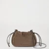 Brunello Cucinelli Mellow Mini Bucket-Bag aus Veloursleder mit Precious Chain | Damen Umhängetaschen & Rucksäcke