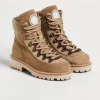 Brunello Cucinelli Mountain-Boots aus gewaschenem Veloursleder mit Patch | Kinder Schuhe