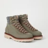 Brunello Cucinelli Mountain-Boots aus Nubukleder mit Besatz aus Wollköper | Herren Boots