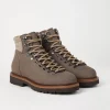 Brunello Cucinelli Mountain-Boots aus Nubukleder mit Besatz aus Wollköper | Herren Boots