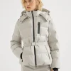 Brunello Cucinelli Mountain-Daunenjacke aus Schurwollflanell mit Membran, abnehmbarer Kapuze und Precious Zip Detail | Damen Travelwear | Mäntel & Jacken