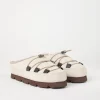 Brunello Cucinelli Mountain-Slipper aus Veloursleder und Cordsamt mit Futter aus Shearling und Shiny Eyelets | Damen Loafers & Flache Schuhe