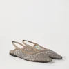 Brunello Cucinelli Offene Precious Net Embroidery-Flats | Damen Sandalen