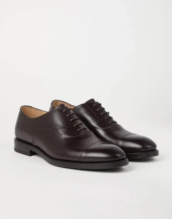 Brunello Cucinelli Oxford-Schnürschuh aus Smart-Kalbsleder mit Vorderkappe | Herren Schnürschuhe