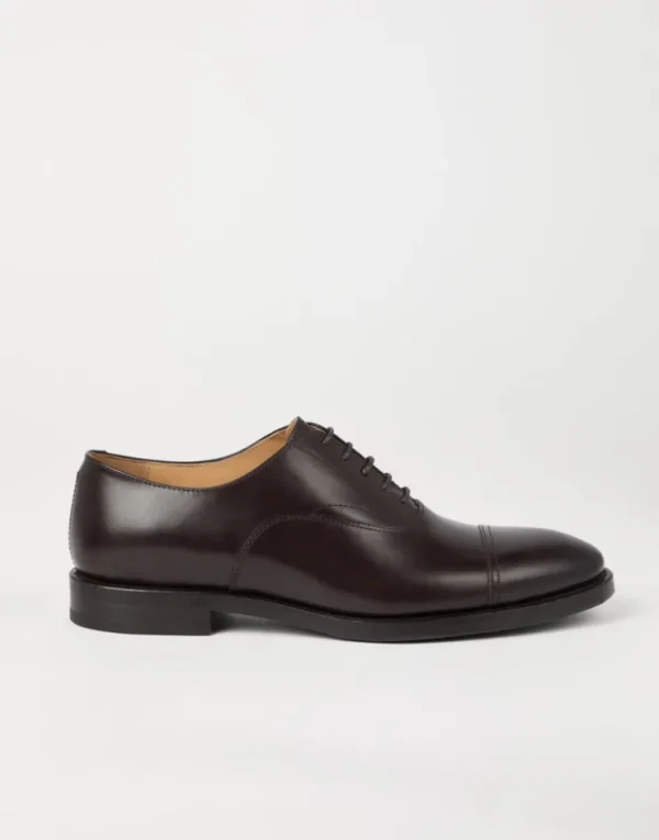 Brunello Cucinelli Oxford-Schnürschuh aus Smart-Kalbsleder mit Vorderkappe | Herren Schnürschuhe