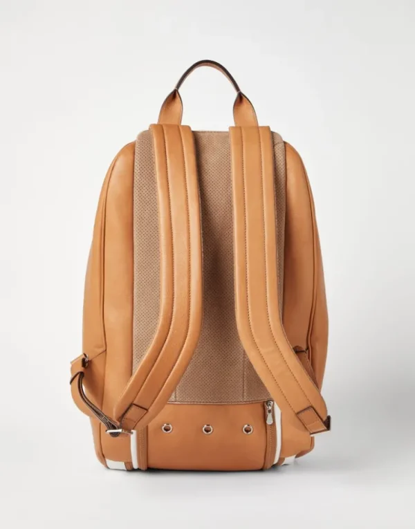 Brunello Cucinelli Padel-Rucksack aus Nylon und Rindsleder | Reiseutensilien