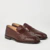 Brunello Cucinelli Penny Loafers aus geflochtenem Kalbsleder | Herren Mokassins