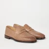 Brunello Cucinelli Penny Loafers aus geflochtenem Kalbsleder | Herren Mokassins