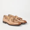 Brunello Cucinelli Penny-Loafers aus glänzendem Kalbsleder mit Quasten | Herren Mokassins