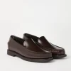 Brunello Cucinelli Penny-Loafers aus Minimal-Kalbsleder mit Shiny Detail | Damen Loafers & Flache Schuhe