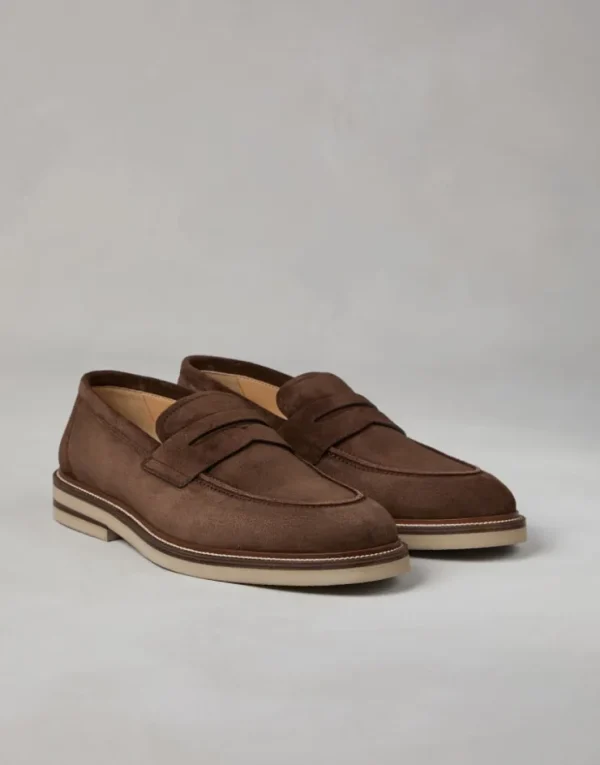 Brunello Cucinelli Penny-Loafers aus Veloursleder | Herren Mokassins