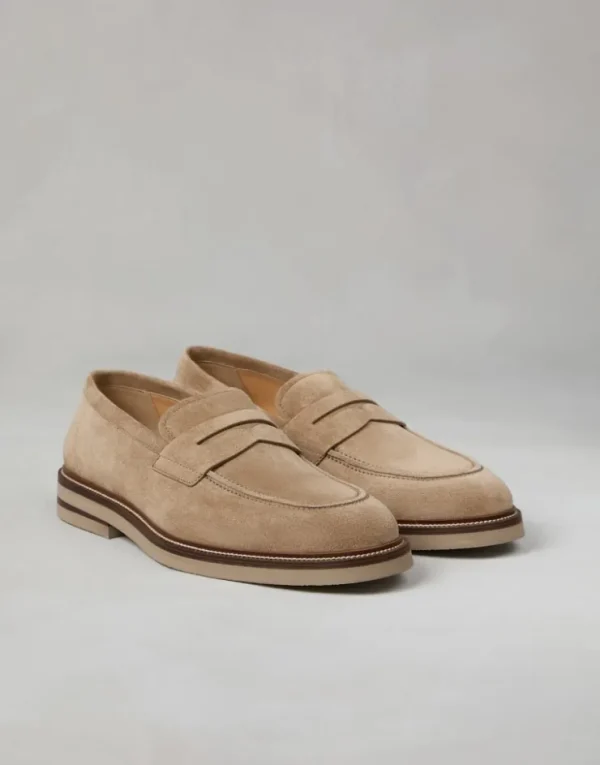 Brunello Cucinelli Penny-Loafers aus Veloursleder | Herren Mokassins