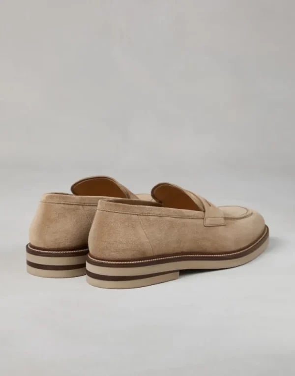 Brunello Cucinelli Penny-Loafers aus Veloursleder | Herren Mokassins