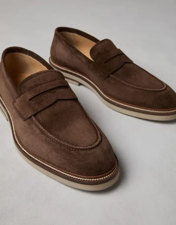 Brunello Cucinelli Penny-Loafers aus Veloursleder | Herren Mokassins