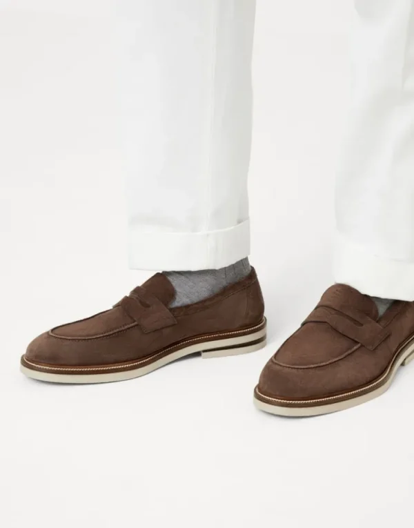 Brunello Cucinelli Penny-Loafers aus Veloursleder | Herren Mokassins