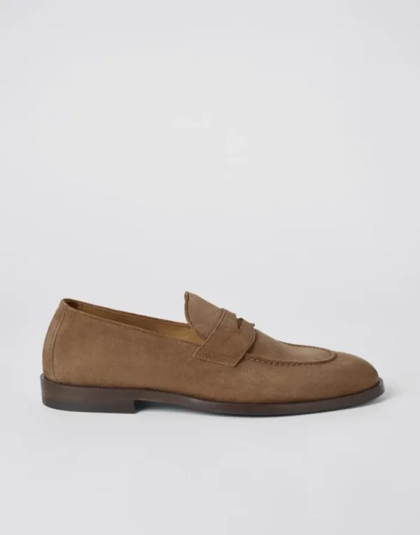 Brunello Cucinelli Penny-Loafers aus Veloursleder | Herren Mokassins