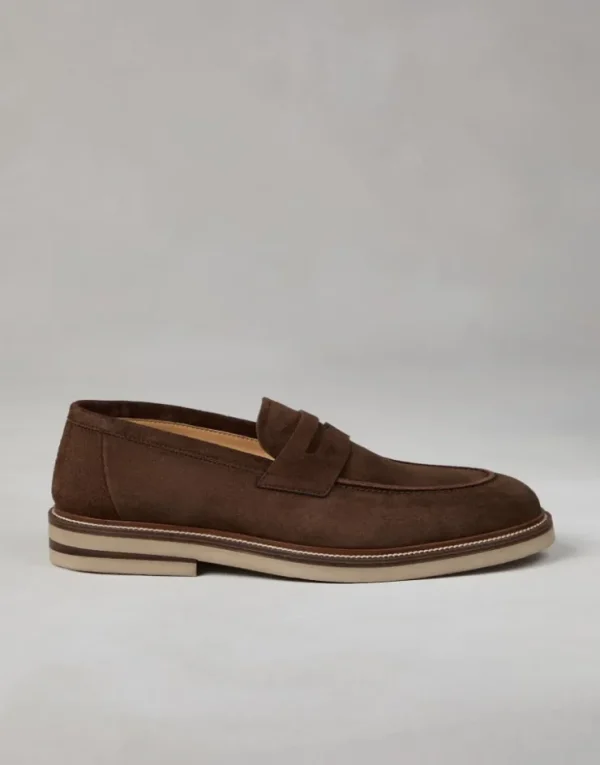 Brunello Cucinelli Penny-Loafers aus Veloursleder | Herren Mokassins