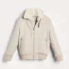 Brunello Cucinelli Pilotenjacke aus doppeltem Wolltuch in Prince-of-Wales-Karo mit Wattierung aus Thermore® und abnehmbarem Besatz aus Shearling | Kinder Mäntel & Jacken