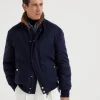 Brunello Cucinelli Pilotenjacke aus leichtem Biber in Kaschmir und Vikunja mit Futter aus Shearling | Herren Mäntel & Jacken