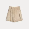 Brunello Cucinelli Pleated Shorts aus gehämmertem Cordsamt mit Monili | Kinder Hosen & Röcke