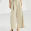 Brunello Cucinelli Pleated-Hose in A-Linie aus Baumwollgabardine mit Stretch | Damen Hosen