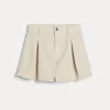 Brunello Cucinelli Pleated-Shorts aus Cordsamt in Comfort-Baumwolle mit Monili | Kinder Hosen & Röcke