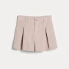 Brunello Cucinelli Pleated-Shorts aus Cordsamt in Comfort-Baumwolle mit Monili | Kinder Hosen & Röcke