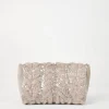 Brunello Cucinelli Pochette aus Veloursleder und Alpaka mit Dazzling Fern Embroidery | Damen Mini-taschen & Clutches