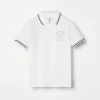 Brunello Cucinelli Poloshirt aus Baumwollpikee mit Print | Kinder T-shirts & Hemden