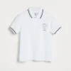 Brunello Cucinelli Poloshirt aus Baumwollpikee mit Stickerei | Kinder T-shirts & Hemden