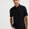 Brunello Cucinelli Poloshirt aus Baumwollpikee mit Hemdkragen | Herren T-shirts & Poloshirts