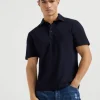 Brunello Cucinelli Poloshirt aus Baumwollpikee mit Hemdkragen | Herren T-shirts & Poloshirts